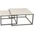 Tiana Square Nesting Coffee Tables - White, Ceramic