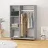 Tiara Open Wardrobe with 3 Shelves - Concrete Effect, Engineered Wood