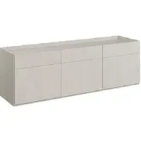 Tifton 3 Door Storage Cabinet - Silk Flou