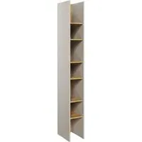 Tifton 6 Shelf Bookcase - Silk Flou, Oak