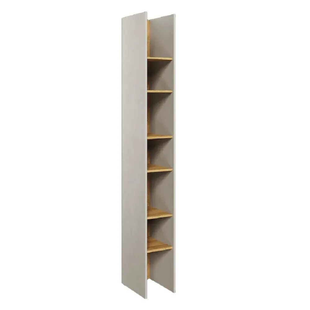 Tifton 6 Shelf Bookcase - Silk Flou, Oak