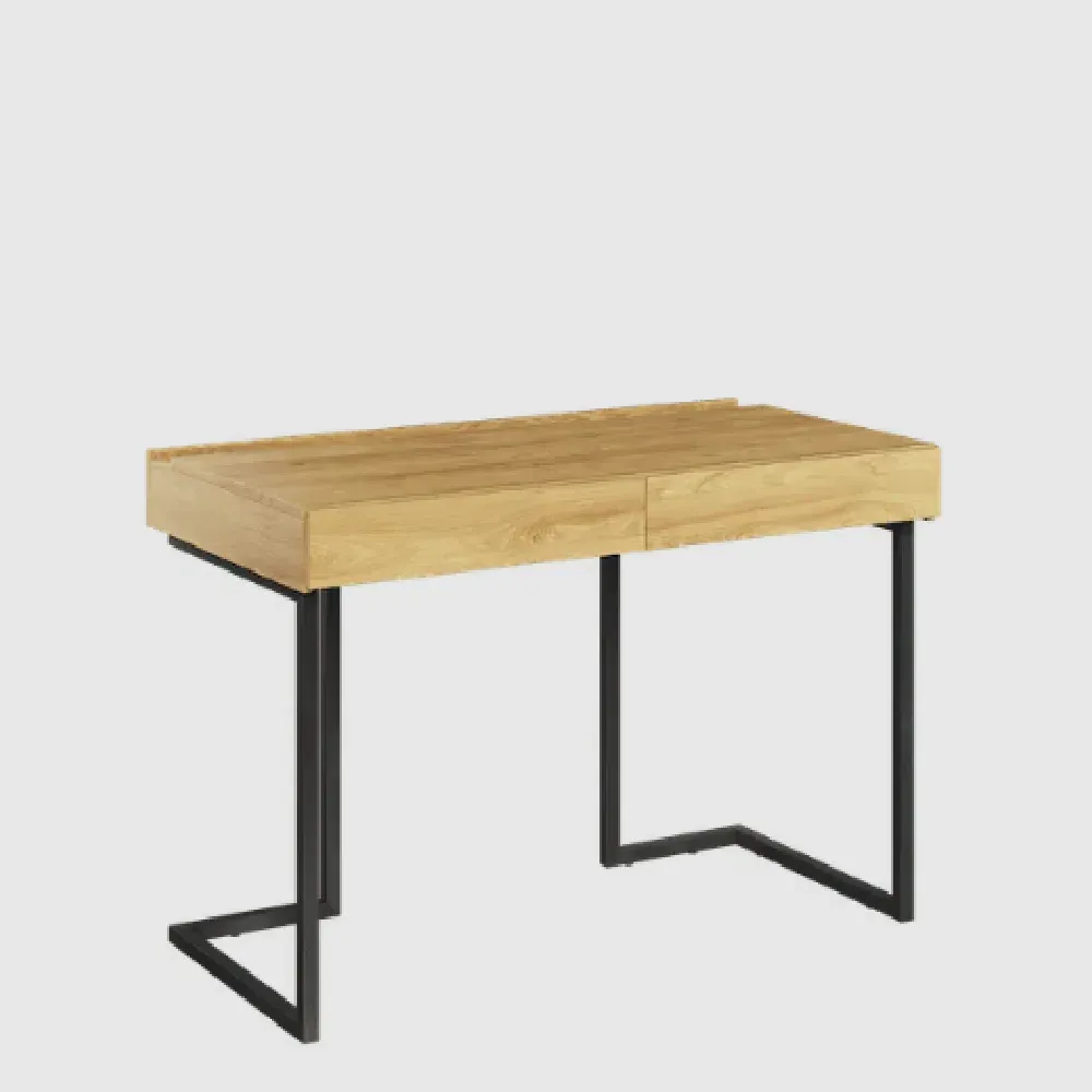 Tifton Laptop Desk with 2 Drawers - Oak, Laminated Board product