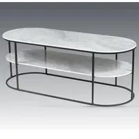 Tifton Sintered Stone TV Stand with Shelf - Grey