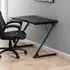 Tilburg Gaming Desk with Metal Frame - Black