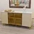Tilburg Storage Cabinet with 4 Doors - Cream, Marble Effect