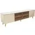 Tilburg TV Stand with 4 Doors - Cream, Marble Effect