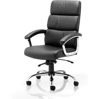 Tillie Executive Chair with Chrome Base - Black, Bonded Leather