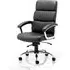 Tillie Executive Chair with Chrome Base - Black, Bonded Leather