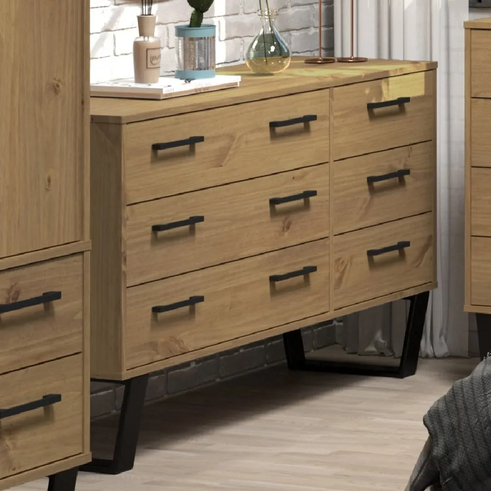 Tilston Chest of 6 Drawers - Oak, Wood