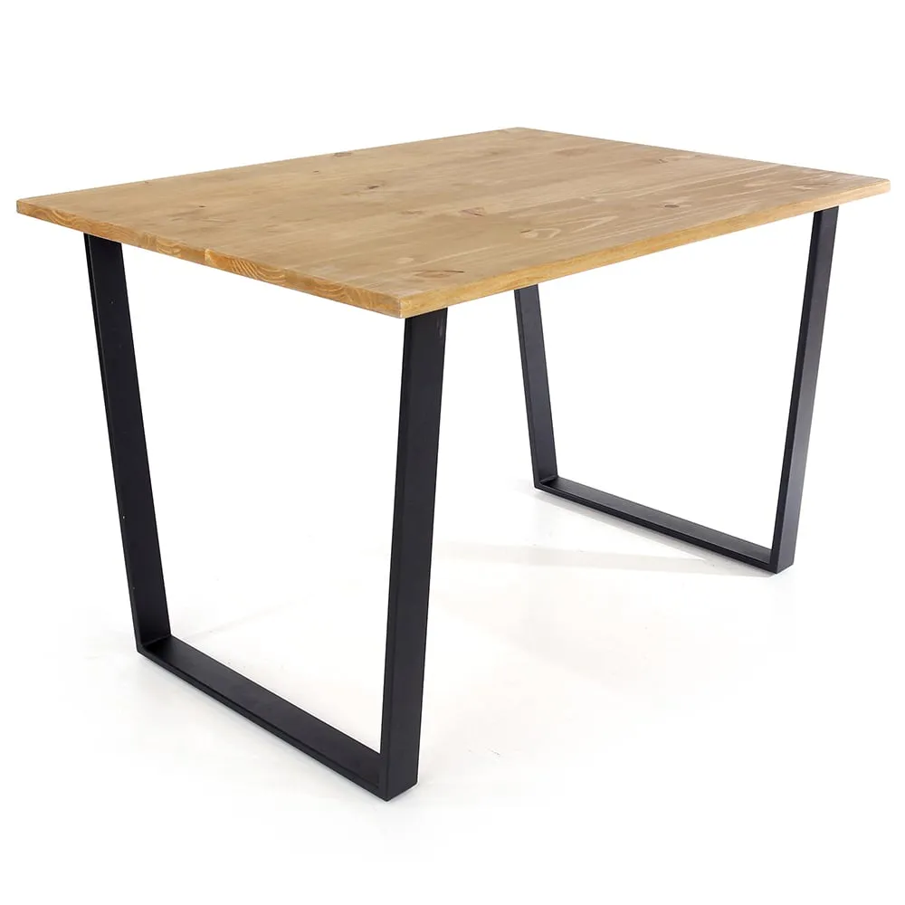 Tilston Large Rectangular Dining Table - Oak, Black