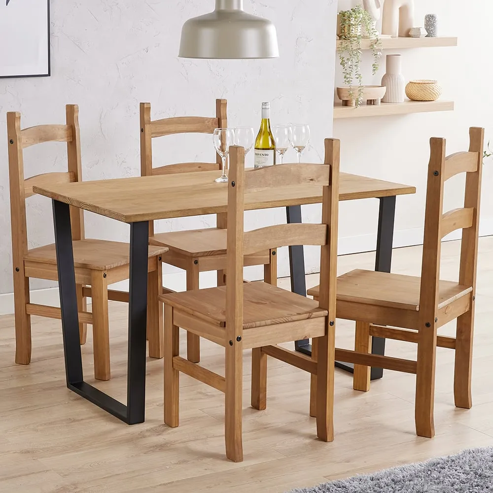 Tilston Small Dining Table with 4 Chairs - Oak image