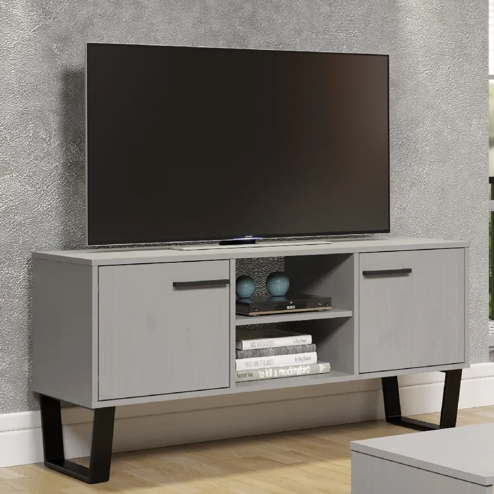 Tilston TV Stand with 2 Doors - White, Black