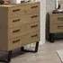 Tilston Wide Chest of 4 Drawers - Oak, Wood