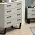 Tilston Wide Chest of 4 Drawers - White, Wood