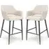 Tipton Bar Chairs In Pair - Natural, Fabric