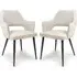 Tipton Dining Chairs In Pair - Natural, Fabric