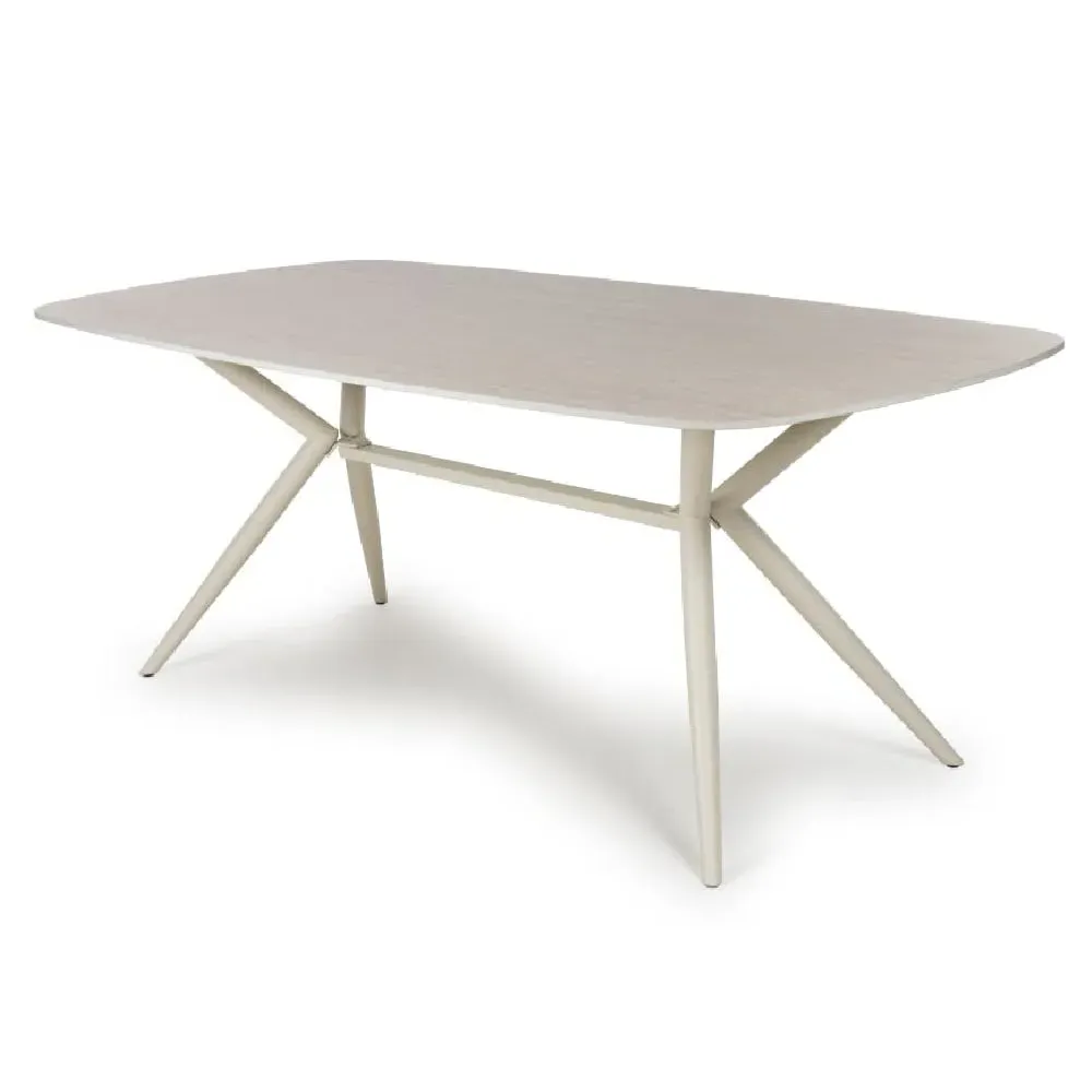 Tirana Large Dining Table - Light Oak, Stone image