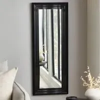 Tirana Tall Rectangular Dressing Mirror - Black, Wood