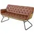 Titania 3-Seater Two Tone Sofa - Brown, Faux Leather