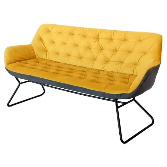 Titania 3-Seater Two Tone Sofa - Yellow, Fabric