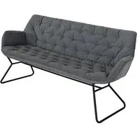 Titania Two Tone 3-Seater Sofa - Grey, Faux Leather