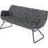 Titania Two Tone 3-Seater Sofa - Grey, Faux Leather