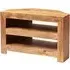 Tivat Corner TV Stand - Light Mahogany, Mango Wood