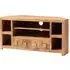 Tivat Corner TV Stand - Light Mahogany, Mango Wood