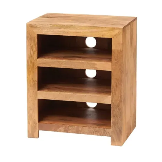 Tivat Hi-Fi TV Stand - Light Mahogany, Mango Wood image