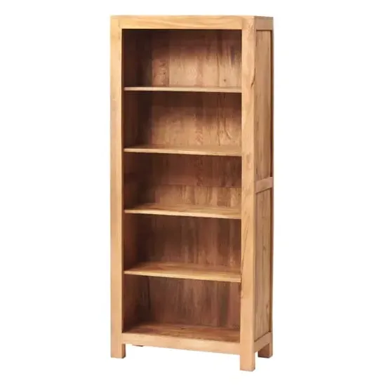 Tivat Large Bookcase - Light Mahogany, Mango Wood
