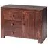 Tivat Mango Wood Sideboard 1 Door 3 Drawers - Dark Mahogany