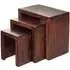 Tivat Nest of 3 Tables - Dark Mahogany, Mango Wood