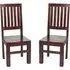 Tivat Slat Back Dining Chairs Pair - Dark Mahogany, Mango Wood