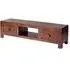 Tivat Wide TV Stand - Dark Mahogany, Mango Wood
