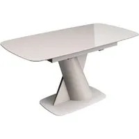 Tivori Small Extendable Dining Table - Taupe, High Gloss Glass alternate view