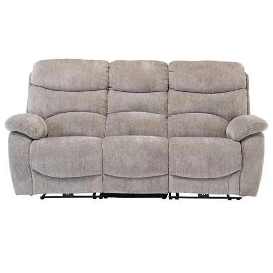 Toccoa 3-Seater Electric Recliner Sofa - Light Grey, Fabric