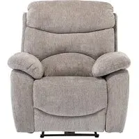 Toccoa Electric Recliner Armchair - Light Grey, Fabric