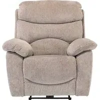 Toccoa Electric Recliner Armchair - Mink, Fabric