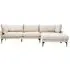 Toccoa Left-Handed 3-Seater Chaise Sofa - Cream, Fabric