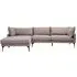 Toccoa Right-Handed 3-Seater Chaise Sofa - Grey, Fabric