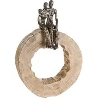 Together Aluminium Sculpture - Natural, Wood