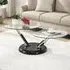 Tokyo Twist Extendable Coffee Table - Clear, Black Matt
