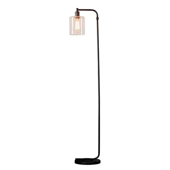 Toledo Floor Lamp - Black, Glass