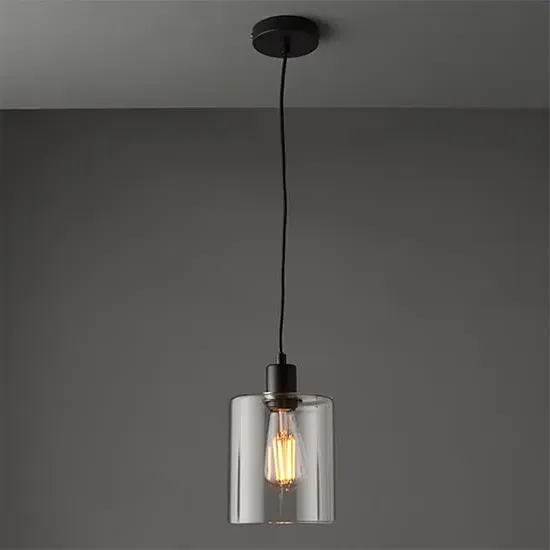 Toledo Pendant Light - Black, Glass image