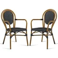 Toller Outdoor Armchairs - Black, Aluminium