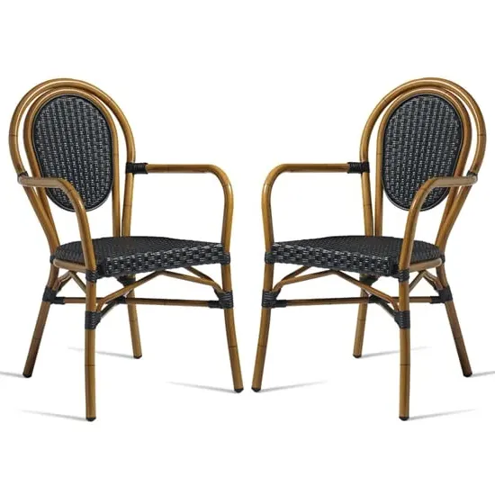 Toller Outdoor Armchairs - Black, Aluminium