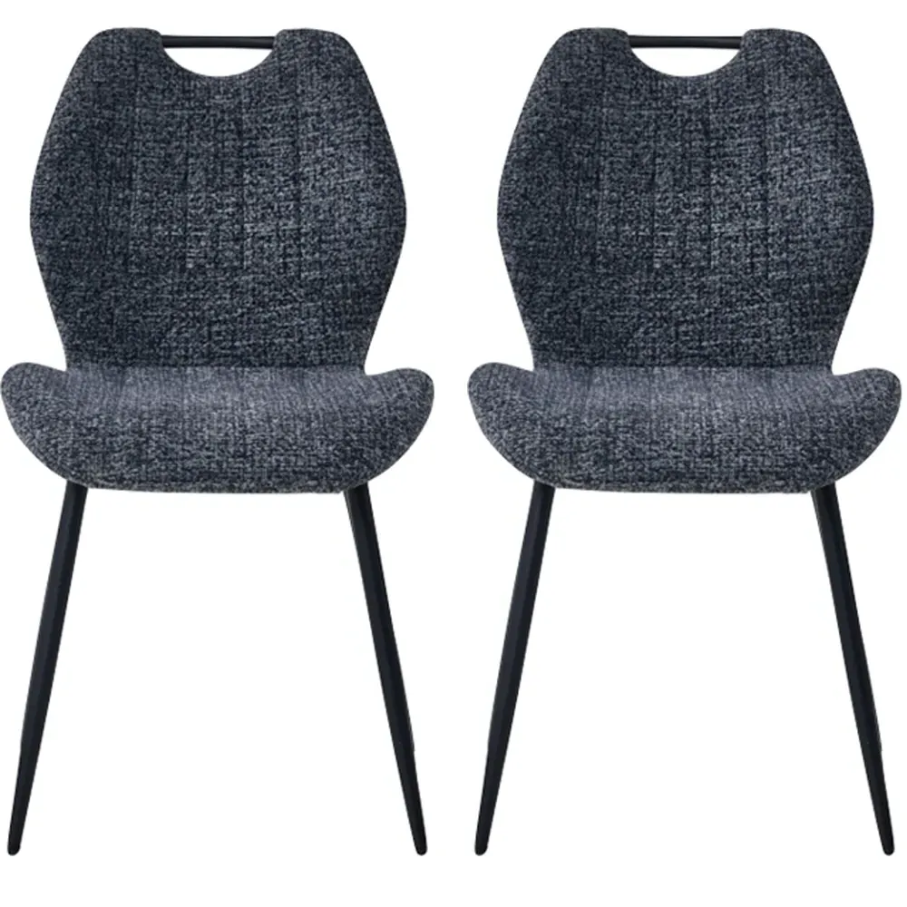 Tomah Dining Chairs Pair - Dark Grey, Fabric product