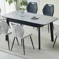 Tomah Extendable Dining Table - Dark Grey, Sintered Stone