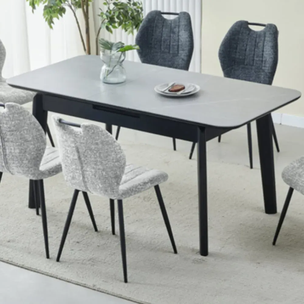 Tomah Extendable Dining Table - Dark Grey, Sintered Stone image