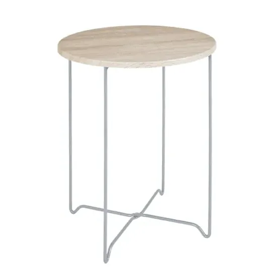 Tonawanda Round Side Table - Light Oak, MDF image